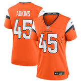 Nate Adkins Denver Broncos Women's Team Game Jersey Orange | Nike for Sale