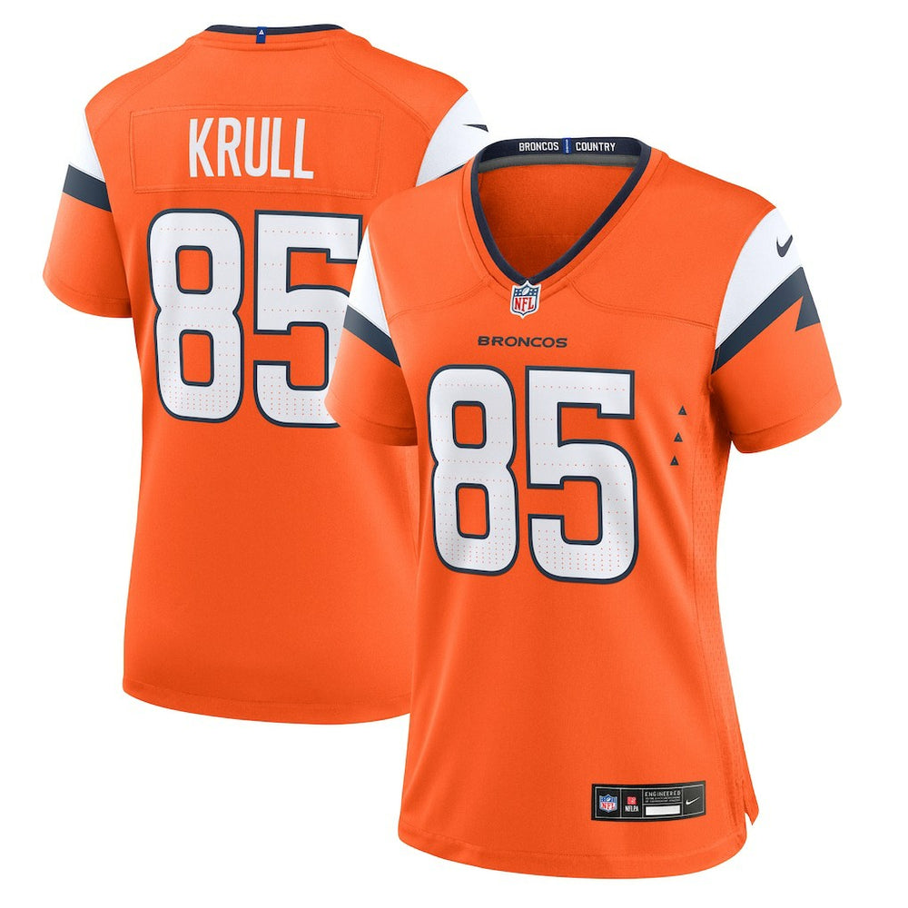 Lucas Krull Denver Broncos Women's Team Game Jersey Orange | Nike for Sale