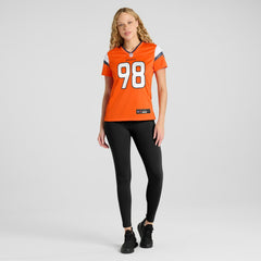 John Franklin-Myers Denver Broncos Women's Team Game Jersey Orange | Nike for Sale