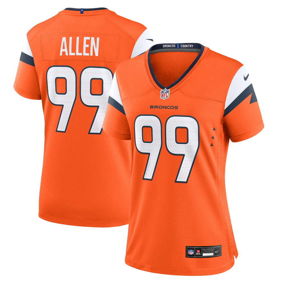 Zach Allen Denver Broncos Women's Team Game Jersey Orange | Nike for Sale