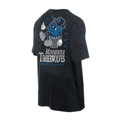 Minnesota Timberwolves Old School Sport Enzyme Wash Oversized T-Shirt Black - NBA