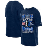 Dallas Mavericks Boxy Old School Sport Vintage Wash T-Shirt Navy - NBA