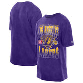 Los Angeles Lakers Old School Sport Vintage Wash T-Shirt Purple - NBA