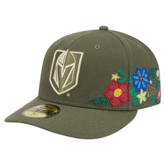 Vegas Golden Knights New Era Tonal Florals 59FIFTY Fitted Hat - Olive - NHL