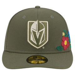 Vegas Golden Knights New Era Tonal Florals 59FIFTY Fitted Hat - Olive - NHL