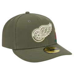 Detroit Red Wings New Era Tonal Florals 59FIFTY Fitted Hat - Olive - NHL