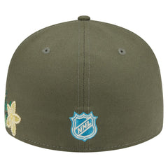 Philadelphia Flyers New Era Tonal Florals 59FIFTY Fitted Hat - Olive - NHL