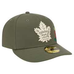 Toronto Maple Leafs New Era Tonal Florals 59FIFTY Fitted Hat - Olive - NHL