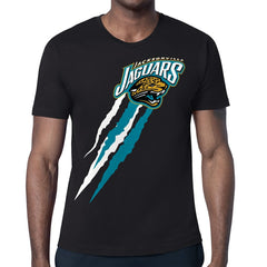 Jacksonville Jaguars Starter Retro Team Logo Color Scratch T-Shirt Black | NFL