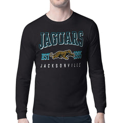 Jacksonville Jaguars Starter Retro Team Logo Long Sleeve T-Shirt Black | NFL