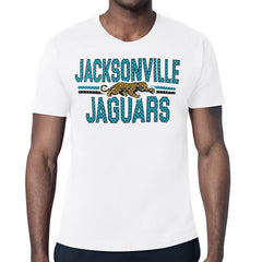 Jacksonville Jaguars Starter Mesh Look Retro Team Logo T-Shirt White | NFL