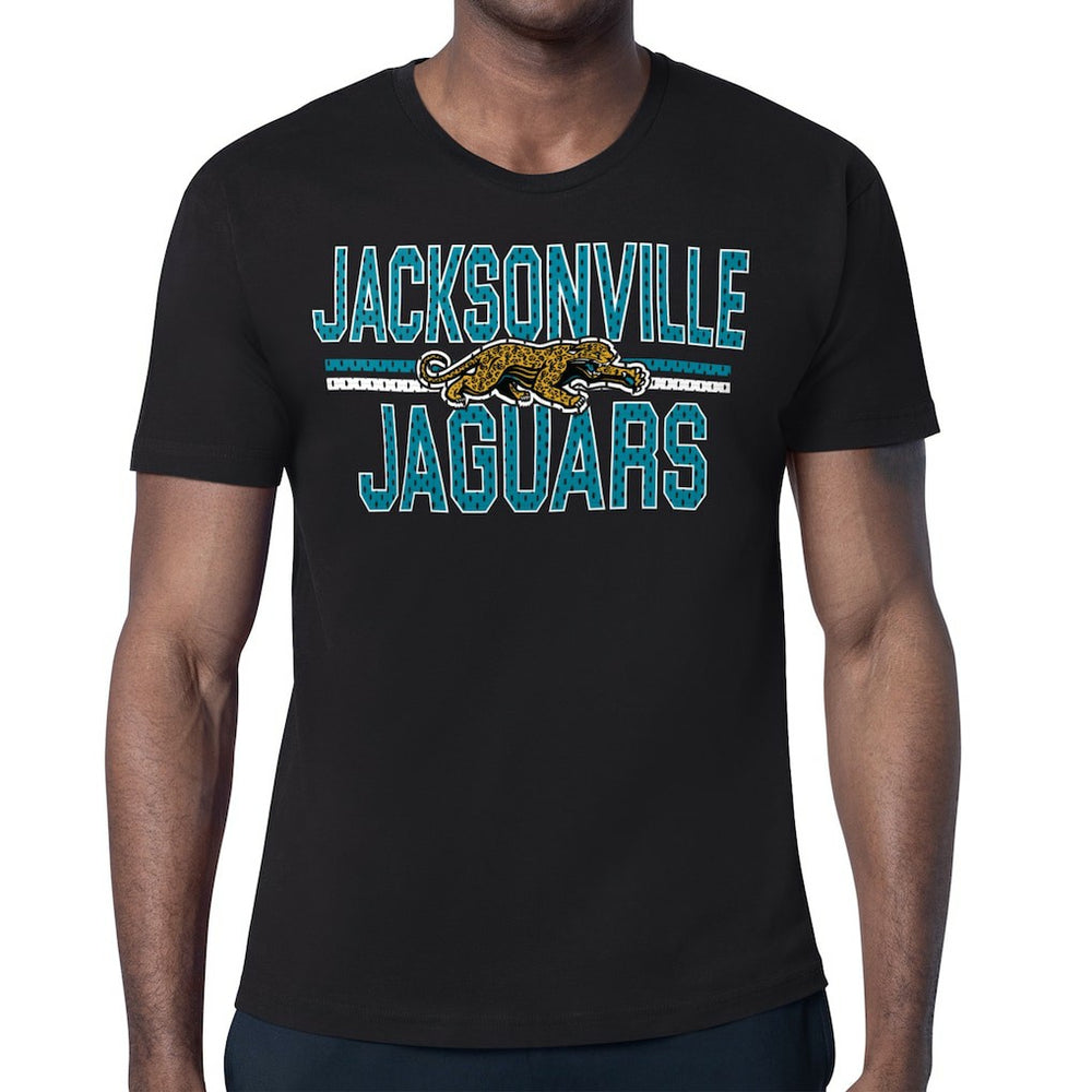 Jacksonville Jaguars Starter Mesh Look Retro Team Logo T-Shirt Black | NFL