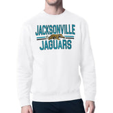 Jacksonville Jaguars Starter Mesh Look Retro Team Logo Pullover Sweatshirt White | NFL