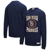San Diego Padres Mitchell & Ness Arched Logo Slub Long Sleeve T-Shirt - MLB