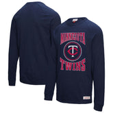 Minnesota Twins Mitchell & Ness Arched Logo Slub Long Sleeve T-Shirt - MLB