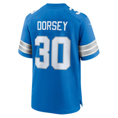 Khalil Dorsey Detroit Lions Team Game Jersey Blue | Nike for Sale