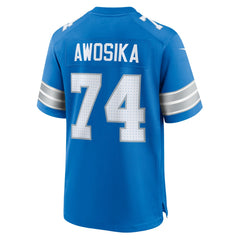 Kayode Awosika Detroit Lions Team Game Jersey Blue | Nike for Sale
