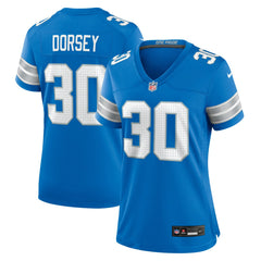 Khalil Dorsey Detroit Lions Women's Team Game Jersey Blue | Nike for Sale