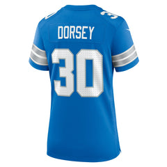 Khalil Dorsey Detroit Lions Women's Team Game Jersey Blue | Nike for Sale