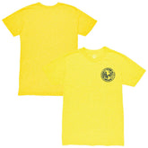 Club America 1863FC Left Mono Badge Vintage Tri-Blend T-Shirt Yellow - FIFA World CUP