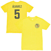 Kevin Álvarez Club America 1863FC Vintage Player Name & Number Tri-blend T-Shirt Yellow - FIFA World CUP