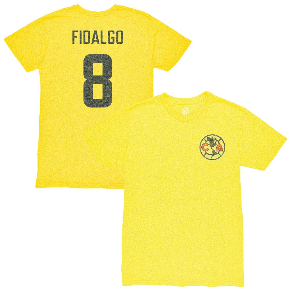 Álvaro Fidalgo Club America 1863FC Retro Player Name & Number Tri-Blend T-Shirt Yellow - FIFA World CUP