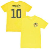 Diego Valdés Club America 1863FC Vintage Player Name & Number Tri-blend T-Shirt Yellow - FIFA World CUP