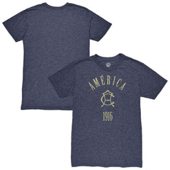 Club America 1863FC Team Arch Vintage Tri-Blend T-Shirt Navy - FIFA World CUP