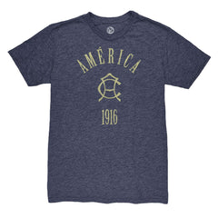 Club America 1863FC Team Arch Vintage Tri-Blend T-Shirt Navy - FIFA World CUP