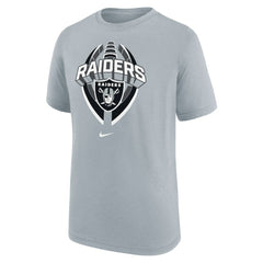 Las Vegas Raiders Youth Icon Legend T-Shirt Gray | Nike for Sale