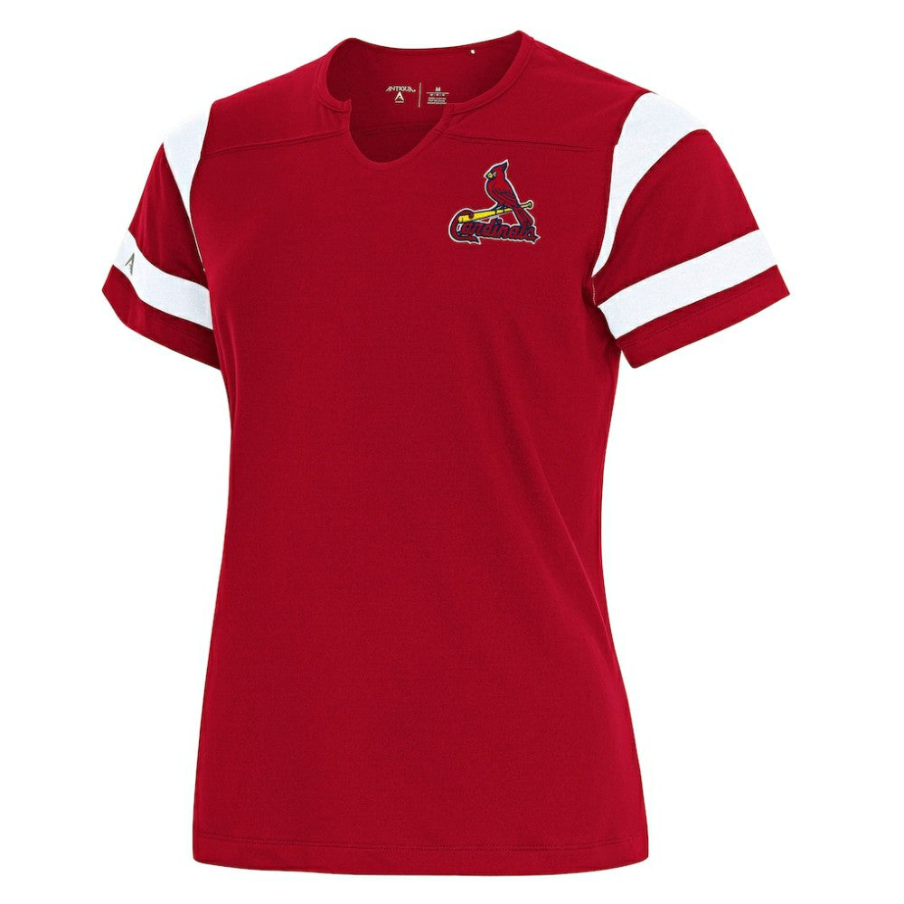 St. Louis Cardinals Antigua Women's Encounter Notch Neck Top - MLB