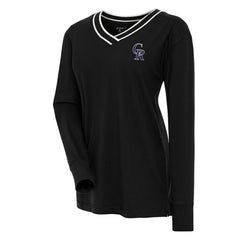 Colorado Rockies Antigua Women's Symbolic Long Sleeve V-Neck Top - MLB