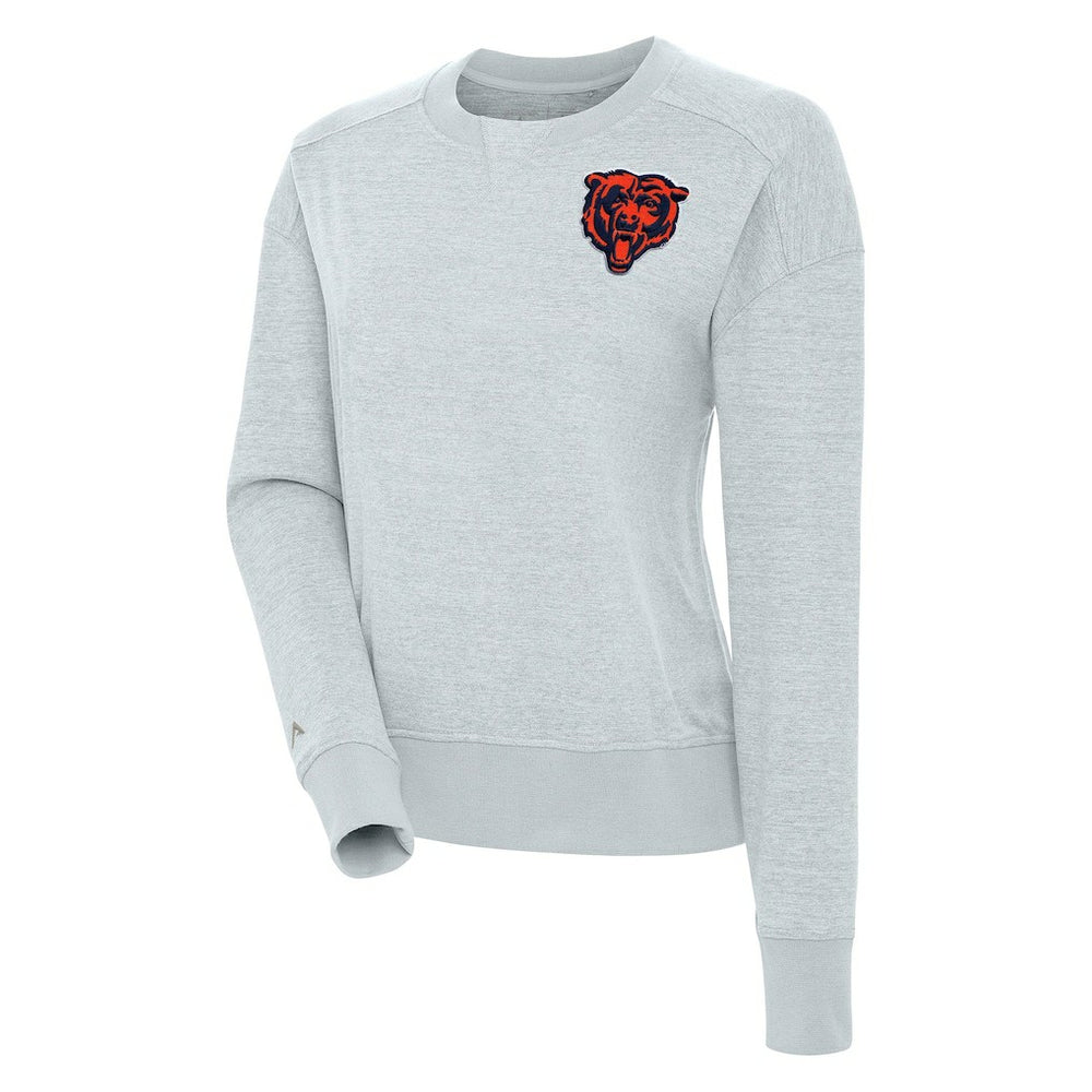 Chicago Bears Antigua Women's Forward Fleece Pullover Sweatshirt Heather Gray | NFL