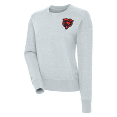 Chicago Bears Antigua Women's Forward Fleece Pullover Sweatshirt Heather Gray | NFL
