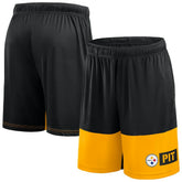 Pittsburgh Steelers Big & Tall Best of the Best Performance Shorts Black/Gold | Fanatics