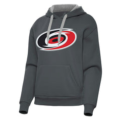 Carolina Hurricanes Antigua Women's Victory Pullover Hoodie - Charcoal - NHL