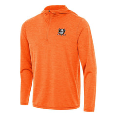 Anaheim Ducks Antigua Tidy Quarter-Zip Hoodie - Heather Orange - NHL
