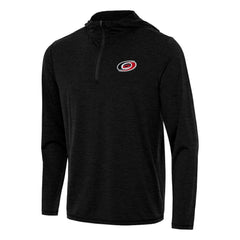 Carolina Hurricanes Antigua Tidy Quarter-Zip Hoodie - Heather Black - NHL