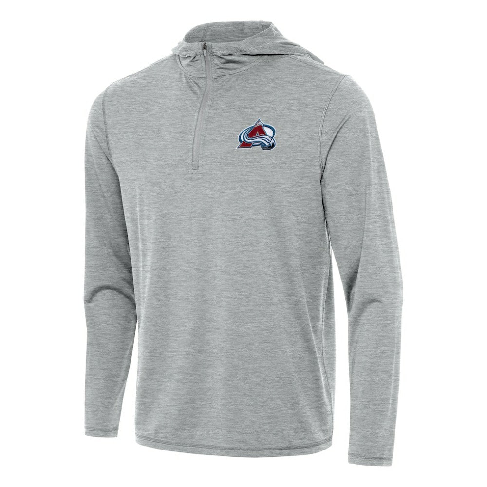 Colorado Avalanche Antigua Tidy Quarter-Zip Hoodie - Heather Gray - NHL