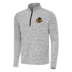 Chicago Blackhawks Antigua Cause Quarter-Zip Top - Black - NHL