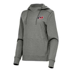 Carolina Hurricanes Antigua Women's Justice Pullover Hoodie - Heather Black - NHL