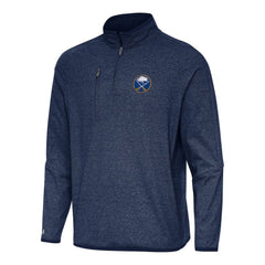 Buffalo Sabres Antigua Certain Quarter-Zip Tri-Blend Sweatshirt - Heather Navy - NHL