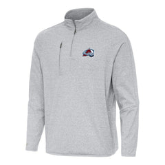 Colorado Avalanche Antigua Certain Quarter-Zip Tri-Blend Sweatshirt - Heather Gray - NHL