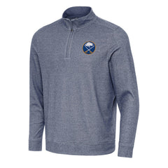 Buffalo Sabres Antigua Subtle Quarter-Zip Sweatshirt - Heather Navy - NHL