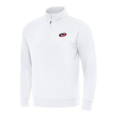 Carolina Hurricanes Antigua Victory Quarter-Zip Mock Sweatshirt - White - NHL