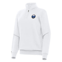 Buffalo Sabres Antigua Women's Victory Quarter-Zip Sweatshirt - White - NHL