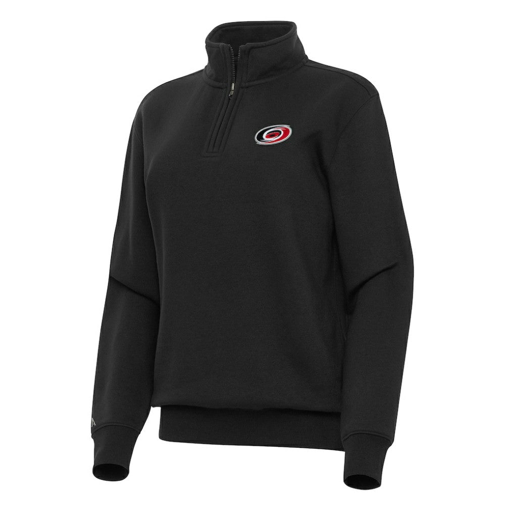 Carolina Hurricanes Antigua Women's Victory Quarter-Zip Sweatshirt - Black - NHL