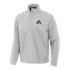 Colorado Avalanche Antigua Brisk Quarter-Zip Windbreaker - Heather Gray - NHL