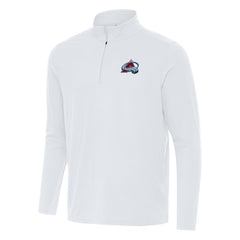 Colorado Avalanche Antigua Intent Quarter-Zip Top - White - NHL