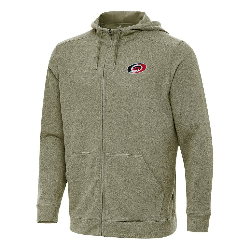 Carolina Hurricanes Antigua Effortless Full-Zip Hoodie Jacket - Olive - NHL